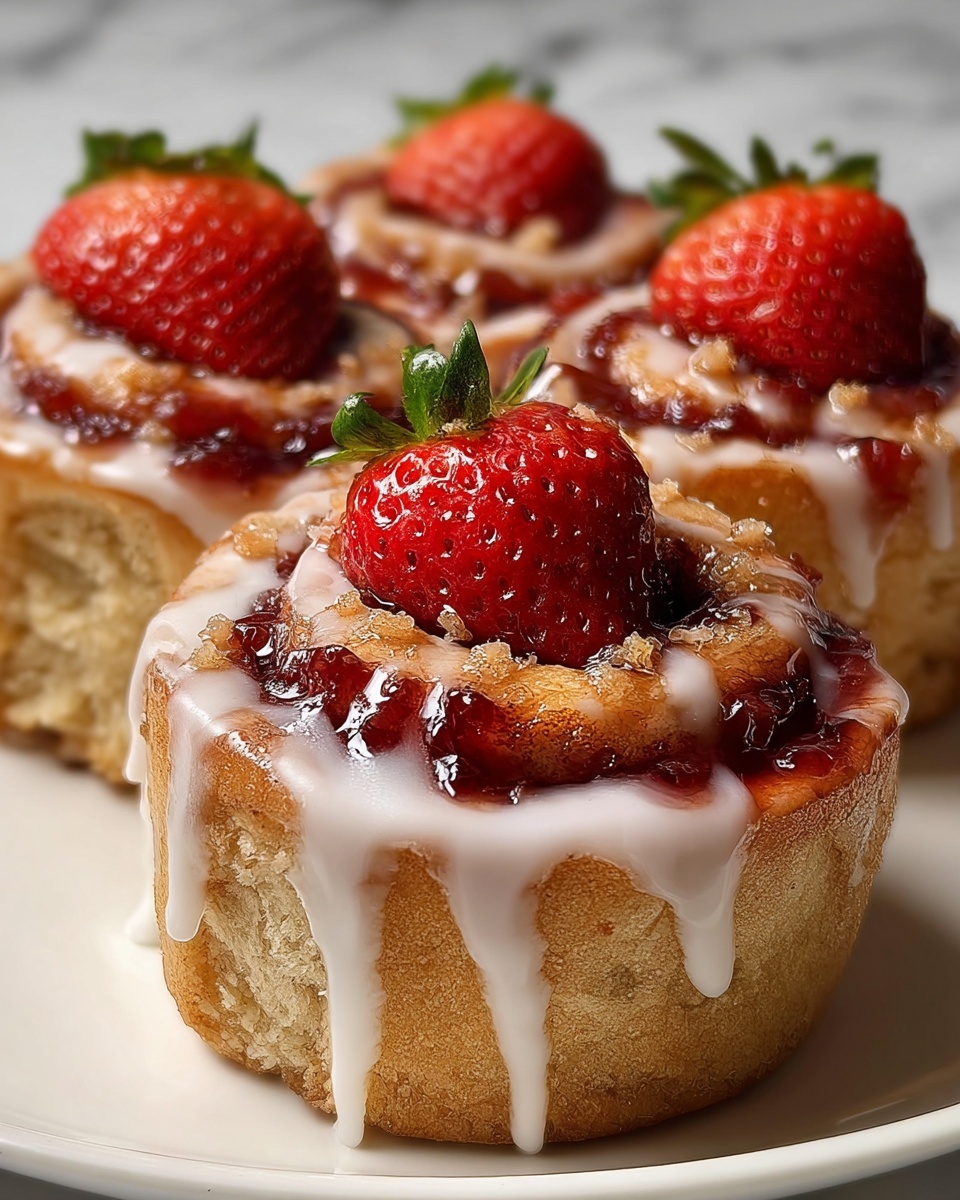 Strawberry Cheesecake Cinnabon Rolls Recipe - Recipe Image