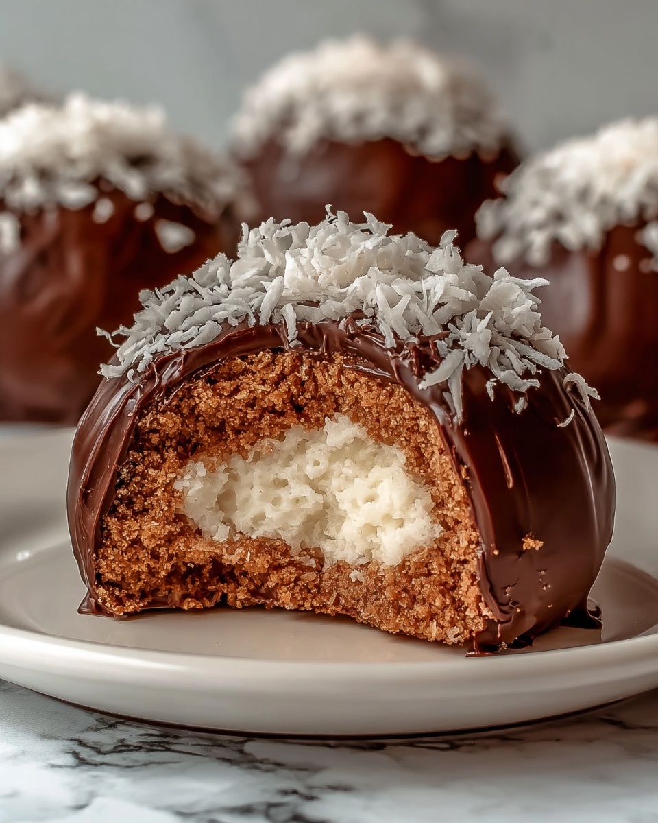 Coconut Domes with Chocolate Spread Recipe - Recipe Image