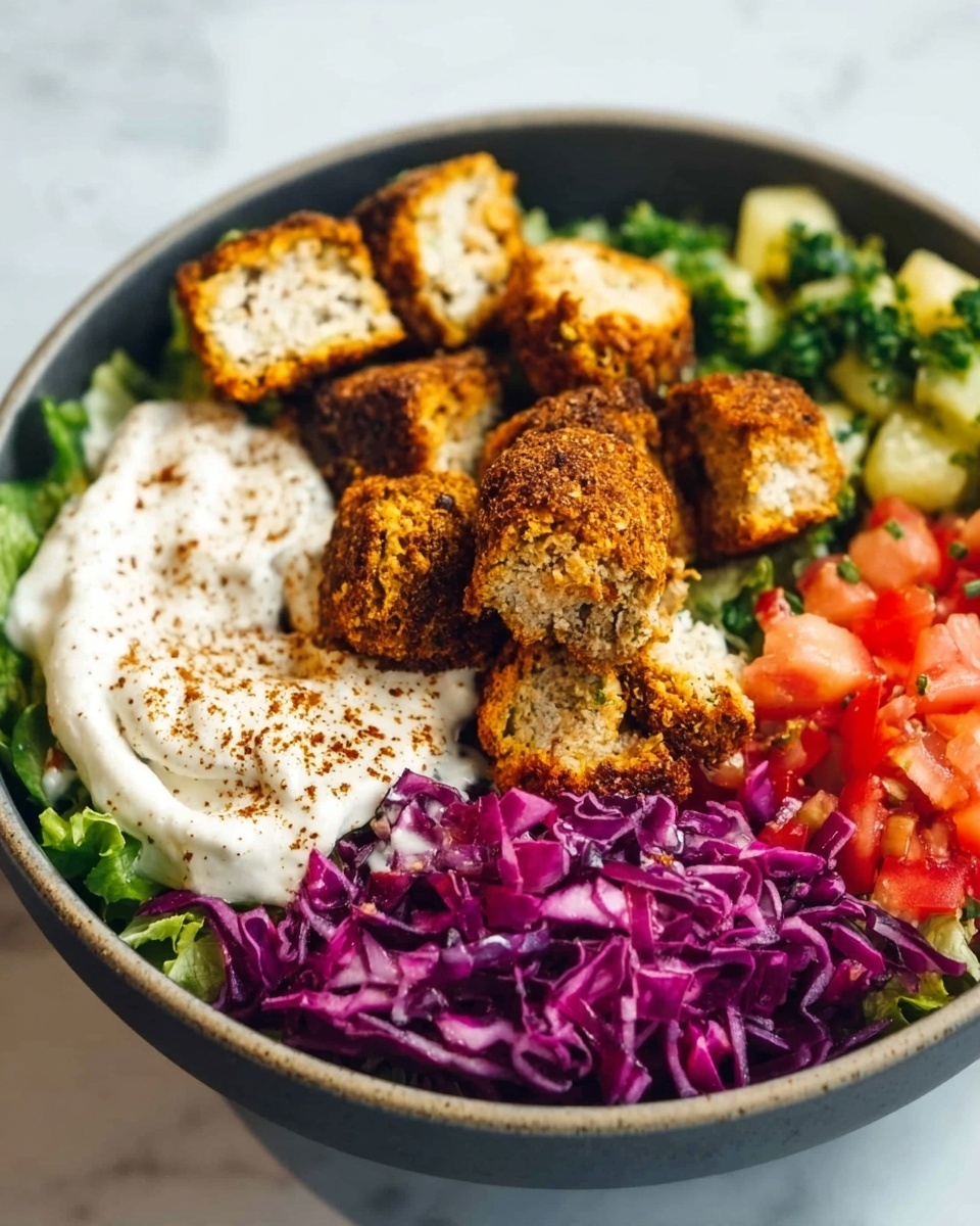 Easy Chicken Falafel Bowls Recipe - Recipe Image