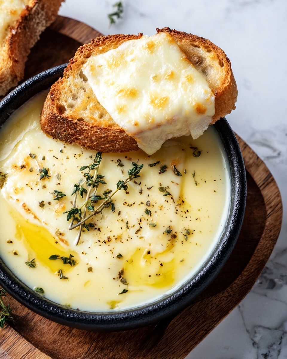 Celeriac Leek Soup with Thyme & Gruyère Toasts Recipe - Recipe Image