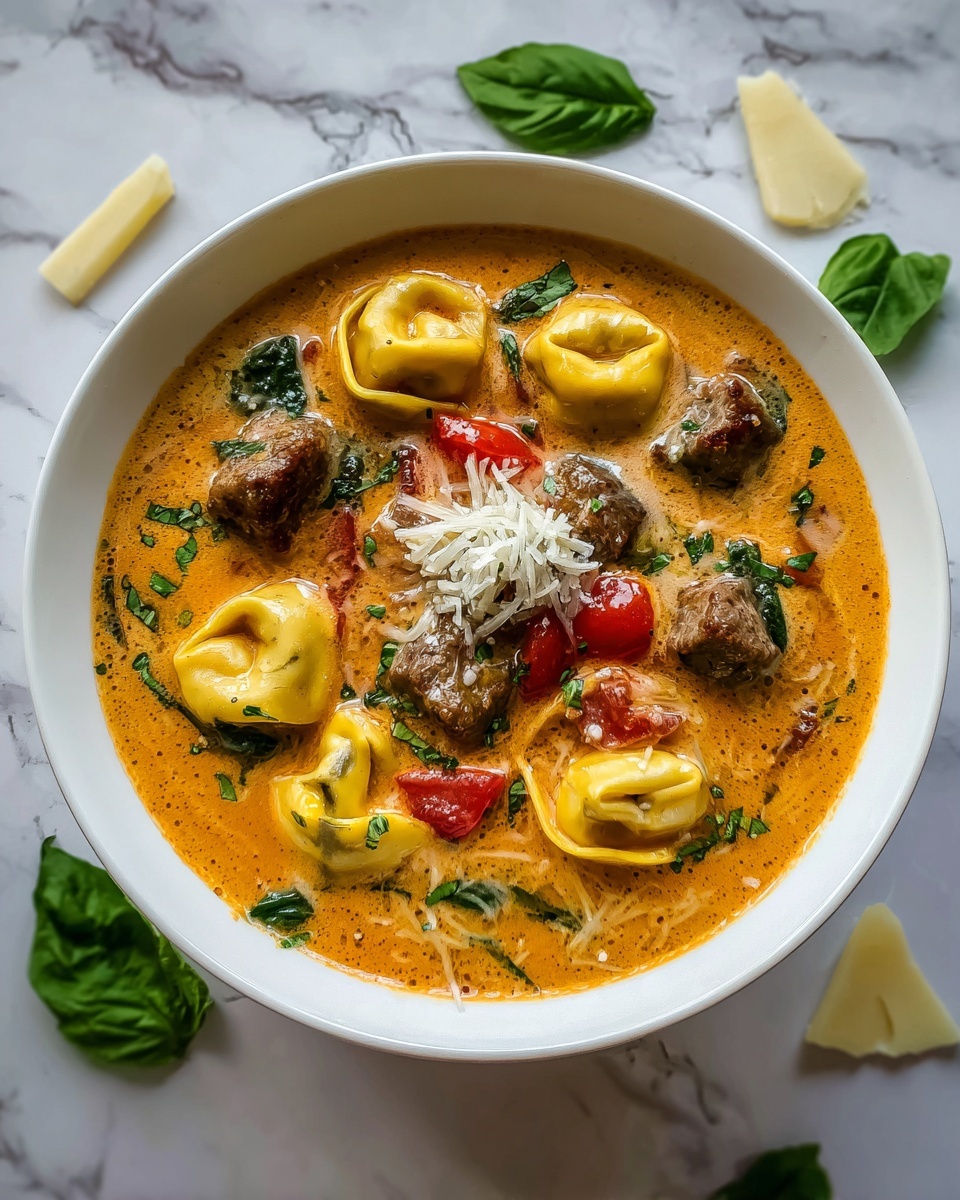 Creamy Italian Sausage Tortellini Soup Recipe - Recipe Image