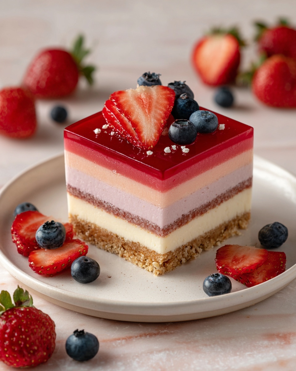 Triple-layered Berry Cheesecake Recipe - Recipe Image