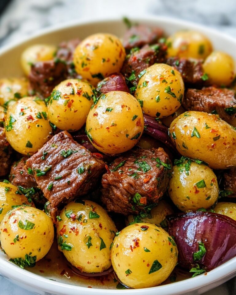 Crockpot Garlic Butter Beef Bites with Potatoes Recipe
