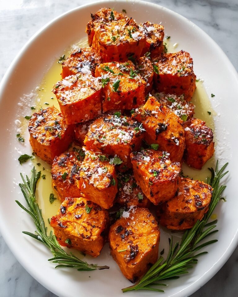 Crispy Baked Sweet Potato Bites with Parmesan Herb Butter Recipe