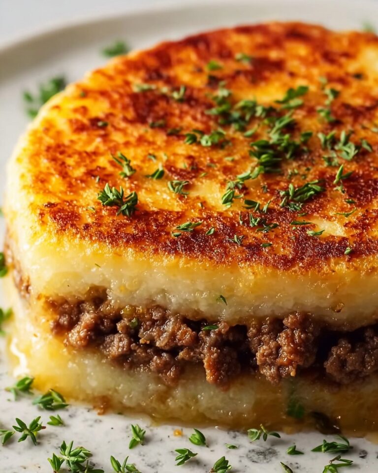 Mashed Potato Pancakes with Ground Beef Filling Recipe
