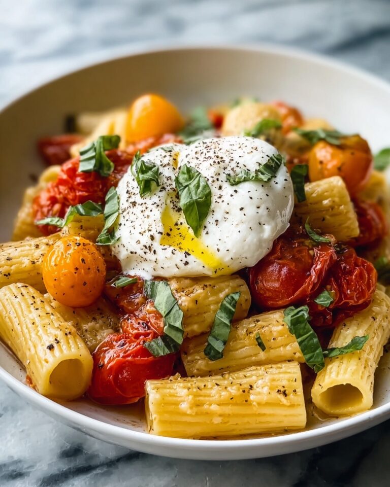 Rigatoni with Burrata and Burst Tomatoes Recipe
