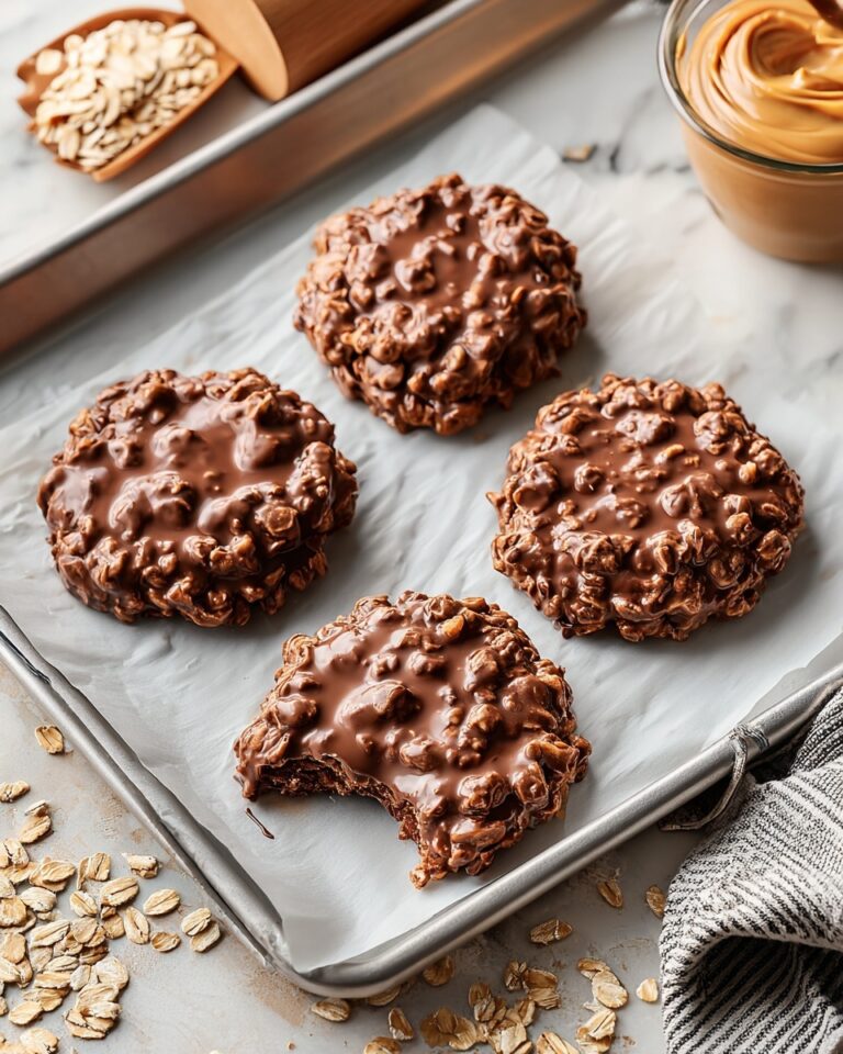No-Bake Chocolate Peanut Butter Oatmeal Cookies Recipe