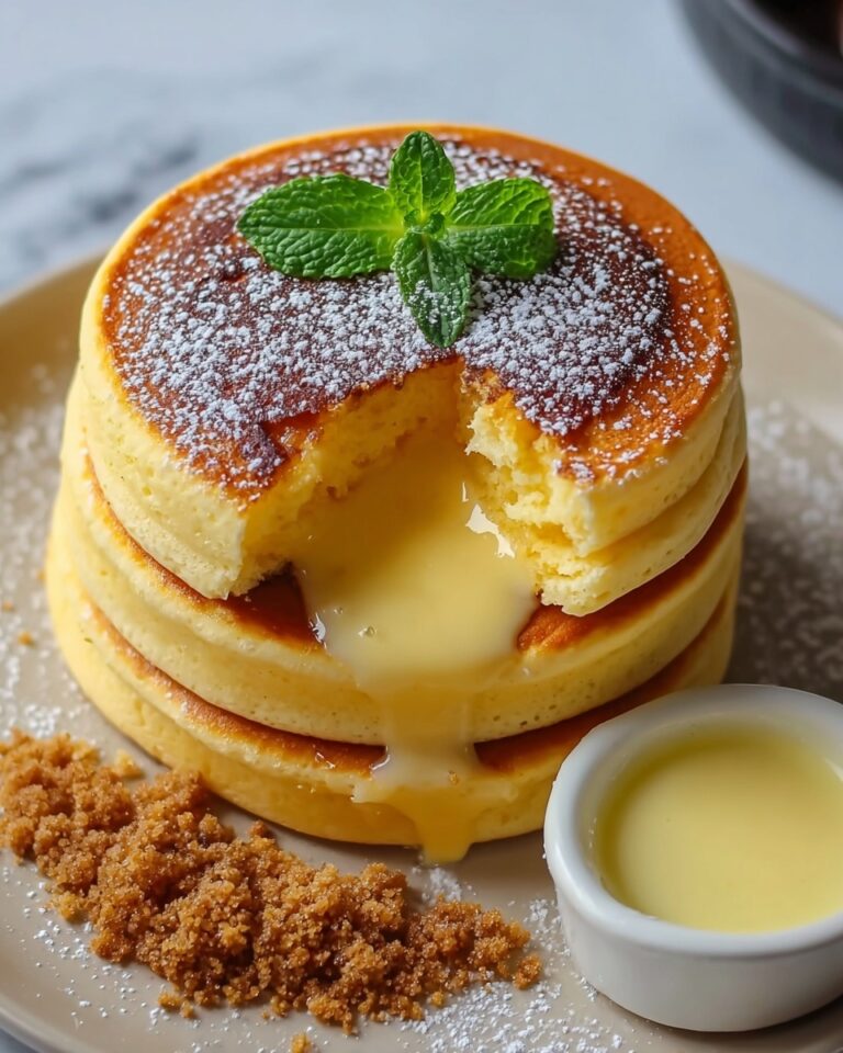 Fluffy Pancakes with Homemade Custard Filling Recipe