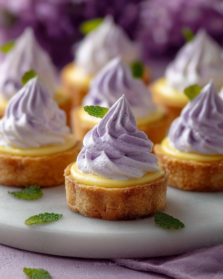 Mini Lemon Tart with Lilac Meringue Recipe